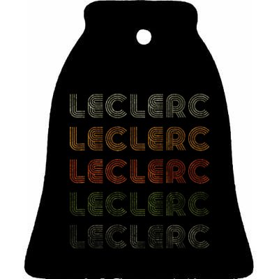 Love Heart Leclerc Grunge Style Black Leclerc Ceramic Bell Ornament