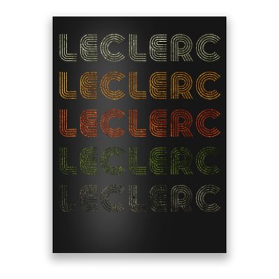 Love Heart Leclerc Grunge Style Black Leclerc Poster