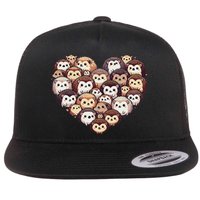 Lovely Hedgehog Lover Hedgehogs Flat Bill Trucker Hat