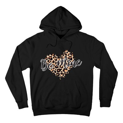 Love Heart Leopard Print Be Mine Hoodie