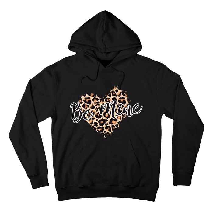 Love Heart Leopard Print Be Mine Hoodie