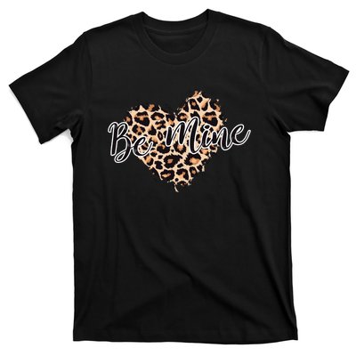 Love Heart Leopard Print Be Mine T-Shirt