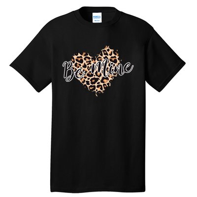 Love Heart Leopard Print Be Mine Tall T-Shirt