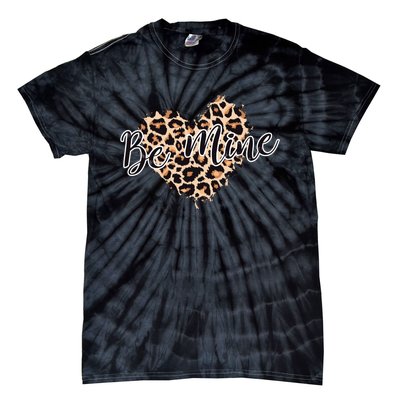 Love Heart Leopard Print Be Mine Tie-Dye T-Shirt