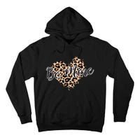 Love Heart Leopard Print Be Mine Tall Hoodie