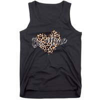 Love Heart Leopard Print Be Mine Tank Top