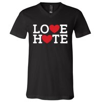 Love Hate V-Neck T-Shirt