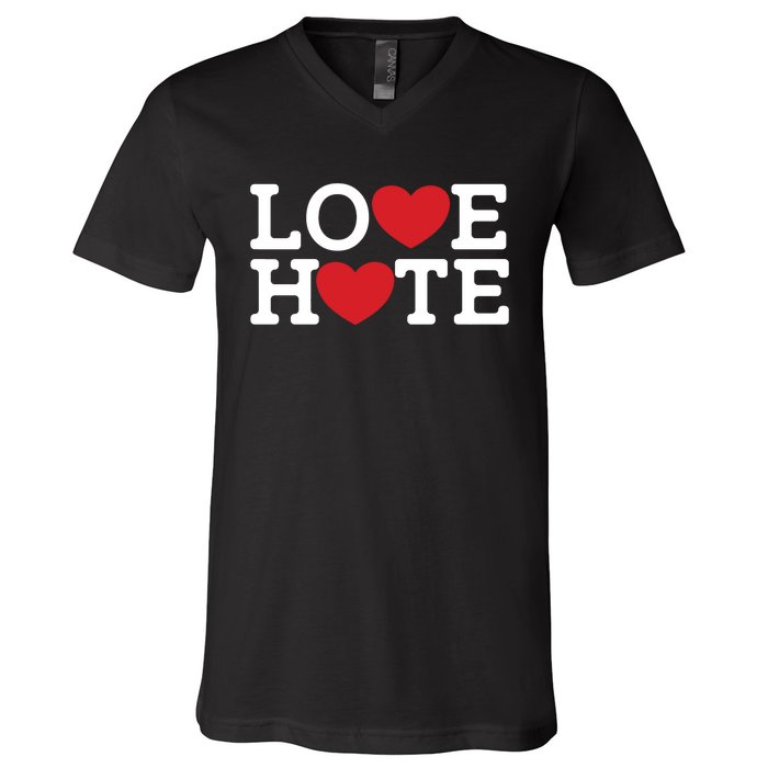 Love Hate V-Neck T-Shirt