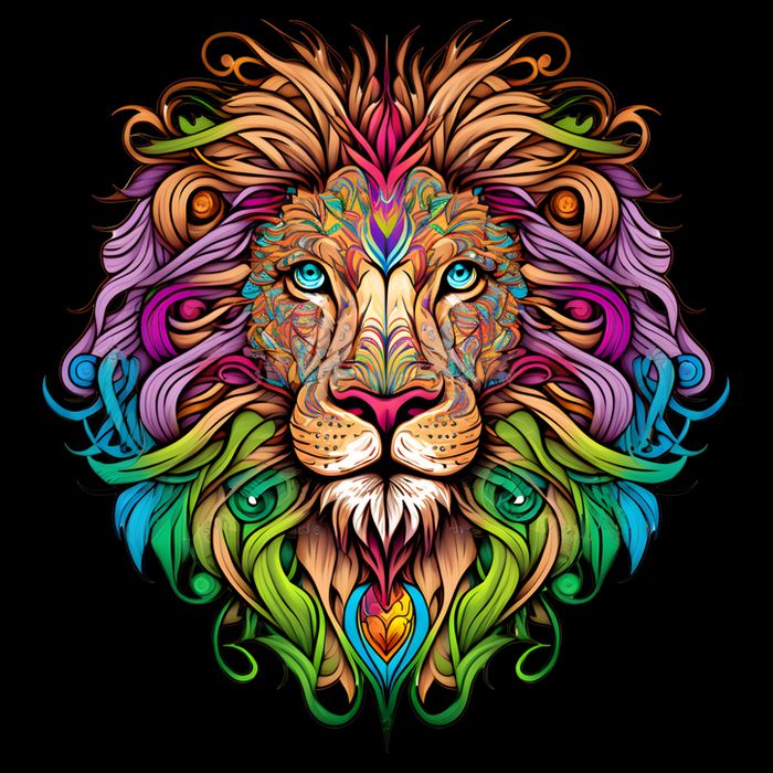 Lion Head Zip Tote Bag