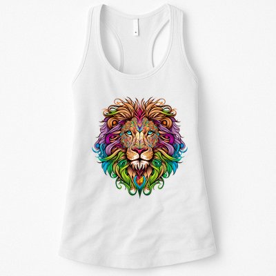 Lion Head Womens Tank Top