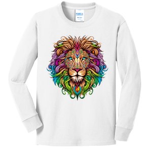 Lion Head Kids Long Sleeve Shirt