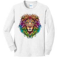 Lion Head Kids Long Sleeve Shirt