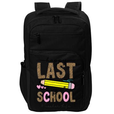 Leopard Happy Last Day Of School Graduation Teacher Student Impact Tech Backpack