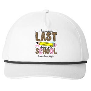 Leopard Happy Last Day Of School Graduation Teacher Student Snapback Five-Panel Rope Hat