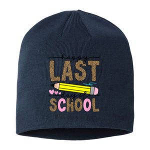 Leopard Happy Last Day Of School Graduation Teacher Student Sustainable Beanie