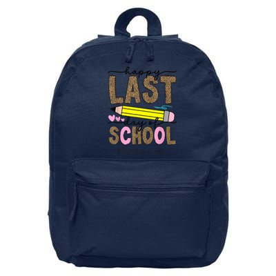 Leopard Happy Last Day Of School Graduation Teacher Student 16 in Basic Backpack