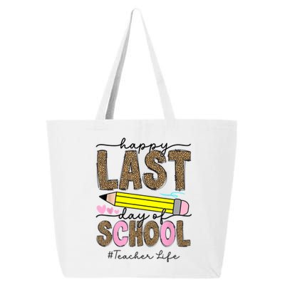 Leopard Happy Last Day Of School Graduation Teacher Student 25L Jumbo Tote