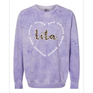 Lita Heart Lita Grandmother Appreciation Lita Grandma Great Gift Colorblast Crewneck Sweatshirt