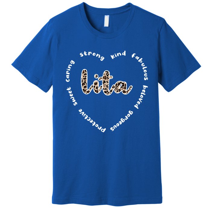 Lita Heart Lita Grandmother Appreciation Lita Grandma Great Gift Premium T-Shirt