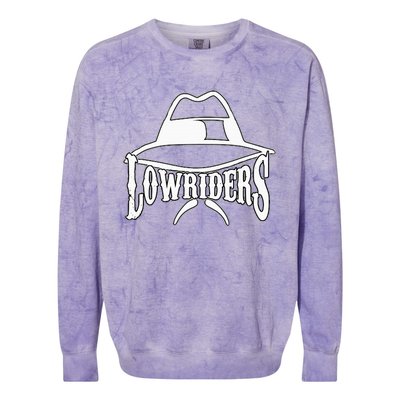 Lowrider Hat La Chicano Cholo Los Angeles Low Rider Colorblast Crewneck Sweatshirt