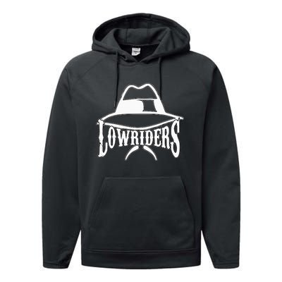 Lowrider Hat La Chicano Cholo Los Angeles Low Rider Performance Fleece Hoodie