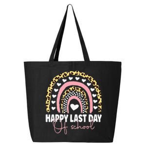 Leopard Happy Last Day Of School Student Graduation Rainbow 25L Jumbo Tote