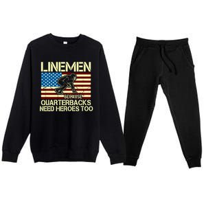 Linemen Heroes Premium Crewneck Sweatsuit Set