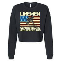 Linemen Heroes Cropped Pullover Crew