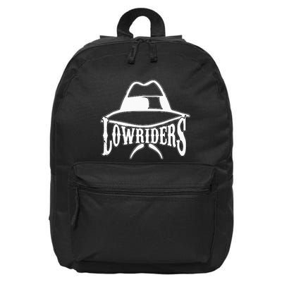 Lowrider Hat La Chicano Cholo Los Angeles Low Rider 16 in Basic Backpack