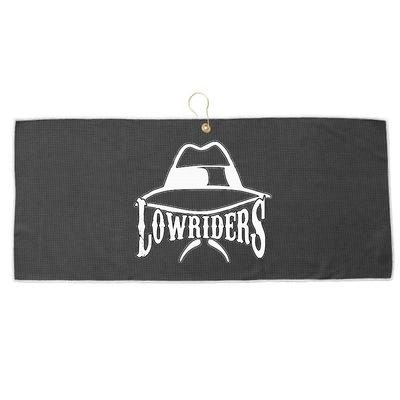 Lowrider Hat La Chicano Cholo Los Angeles Low Rider Large Microfiber Waffle Golf Towel