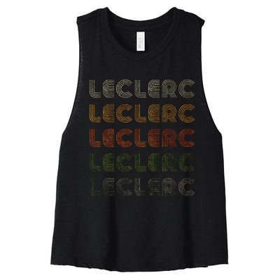 Love Heart Leclerc Grunge Vintage Style Black Leclerc Women's Racerback Cropped Tank