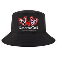 Leopard Heart Love Never Fails Christian ValentineS Day Gift Cool Comfort Performance Bucket Hat