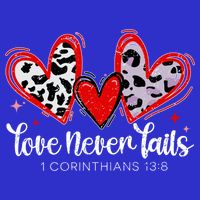 Leopard Heart Love Never Fails Christian ValentineS Day Gift 16 in Basic Backpack