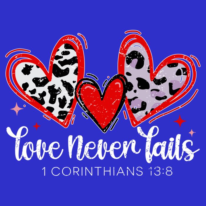 Leopard Heart Love Never Fails Christian ValentineS Day Gift 16 in Basic Backpack