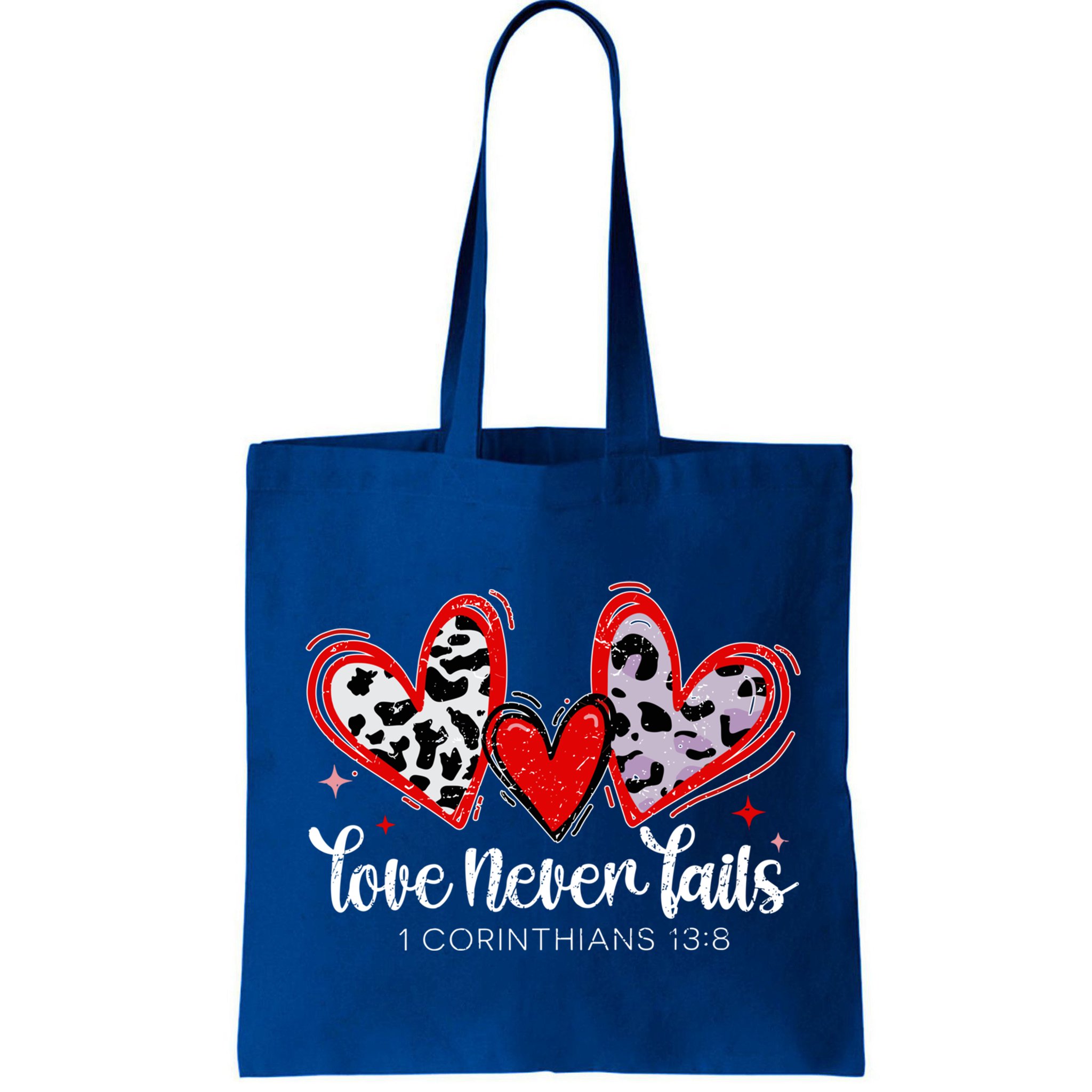 Leopard Heart Love Never Fails Christian ValentineS Day Gift Bag