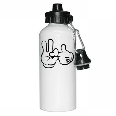 Love Hands Aluminum Water Bottle