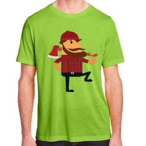 Lumberjack Hipster Mountain Man Flannel Axe Tee Adult ChromaSoft Performance T-Shirt