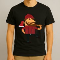 Lumberjack Hipster Mountain Man Flannel Axe Tee T-Shirt