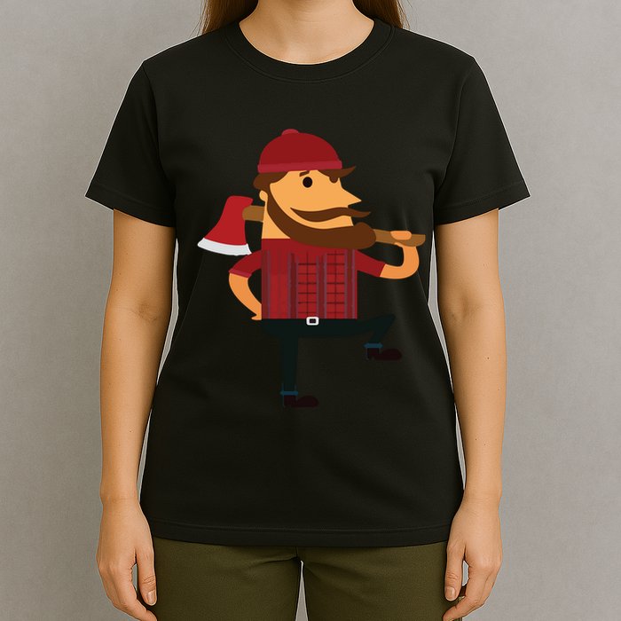 Lumberjack Hipster Mountain Man Flannel Axe Tee T-Shirt