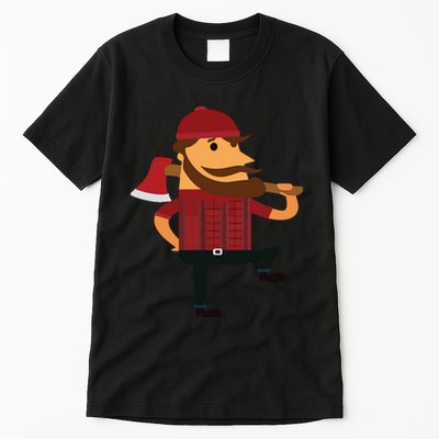 Lumberjack Hipster Mountain Man Flannel Axe Tee Tall T-Shirt