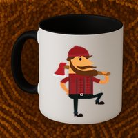Lumberjack Hipster Mountain Man Flannel Axe Tee Mug
