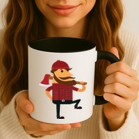 Lumberjack Hipster Mountain Man Flannel Axe Tee Mug