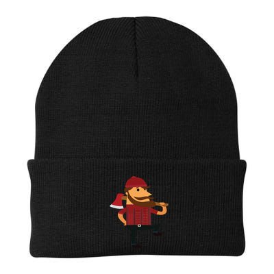 Lumberjack Hipster Mountain Man Flannel Axe Tee Beanie
