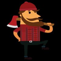 Lumberjack Hipster Mountain Man Flannel Axe Tee 16 in Basic Backpack