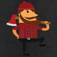 Lumberjack Hipster Mountain Man Flannel Axe Tee 25L Jumbo Tote