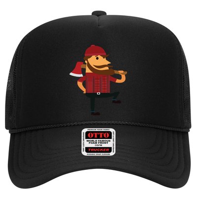 Lumberjack Hipster Mountain Man Flannel Axe Tee Trucker Hat