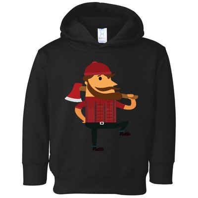 Lumberjack Hipster Mountain Man Flannel Axe Tee Toddler Hoodie