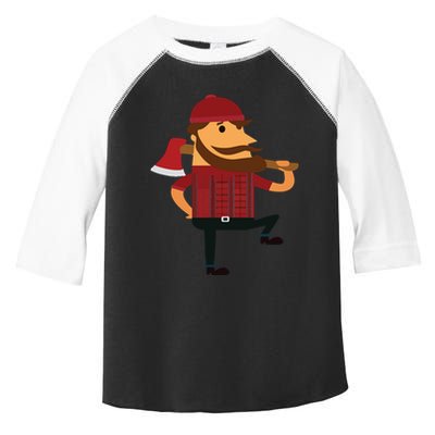 Lumberjack Hipster Mountain Man Flannel Axe Tee Toddler Fine Jersey T-Shirt