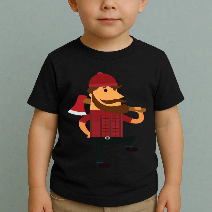 Lumberjack Hipster Mountain Man Flannel Axe Tee Toddler T-Shirt