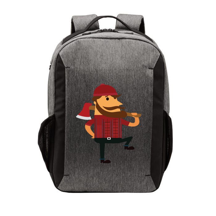 Lumberjack Hipster Mountain Man Flannel Axe Tee Vector Backpack
